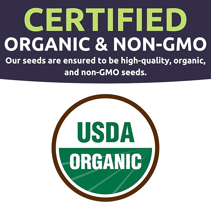 Organic Summer Seeds Variety Pack - 12 Individual Packs - 2026 Season - Basil, Tomatoes, Cucumber, Watermelon and More! for Indoor & Outdoor Planting (Non-GMO, Certified Organic)