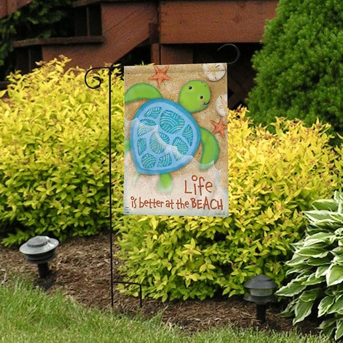 Briarwood Lane Life Is Better Turtle Garden Flag