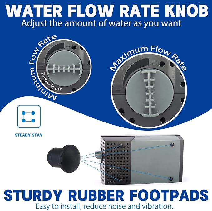 OYO WATER Pond Pumps Submersible Outdoor,780GPH Water Fountain Pump with Fountain Kits for Small Ponds