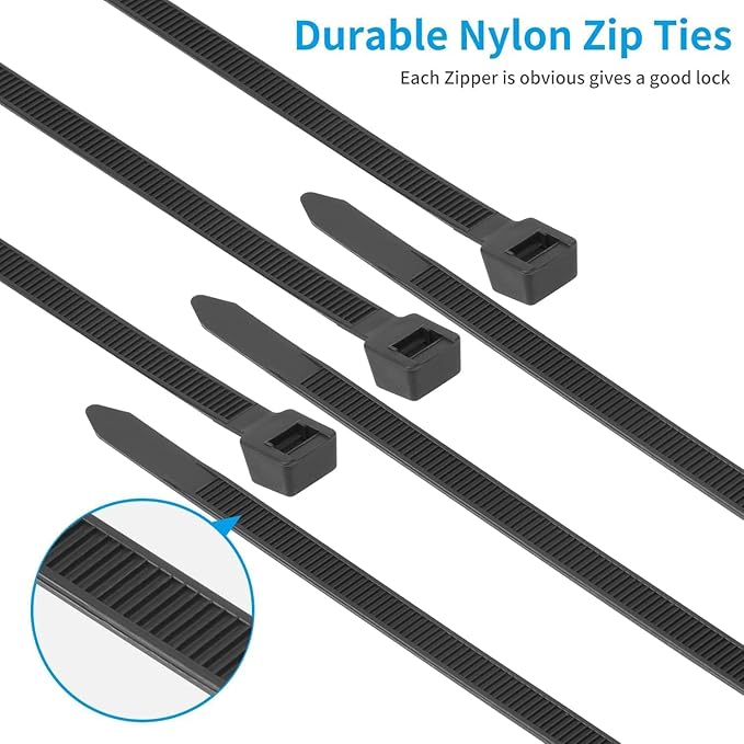 24 inch Garden green Zip Ties Heavy Duty 50 PACK, 250 LBS Ultra Exclusive Strong Plastic Wire Ties, Large Cable Ties Extra Long Tie Wraps, Indoor and Outdoor UV Resistant
