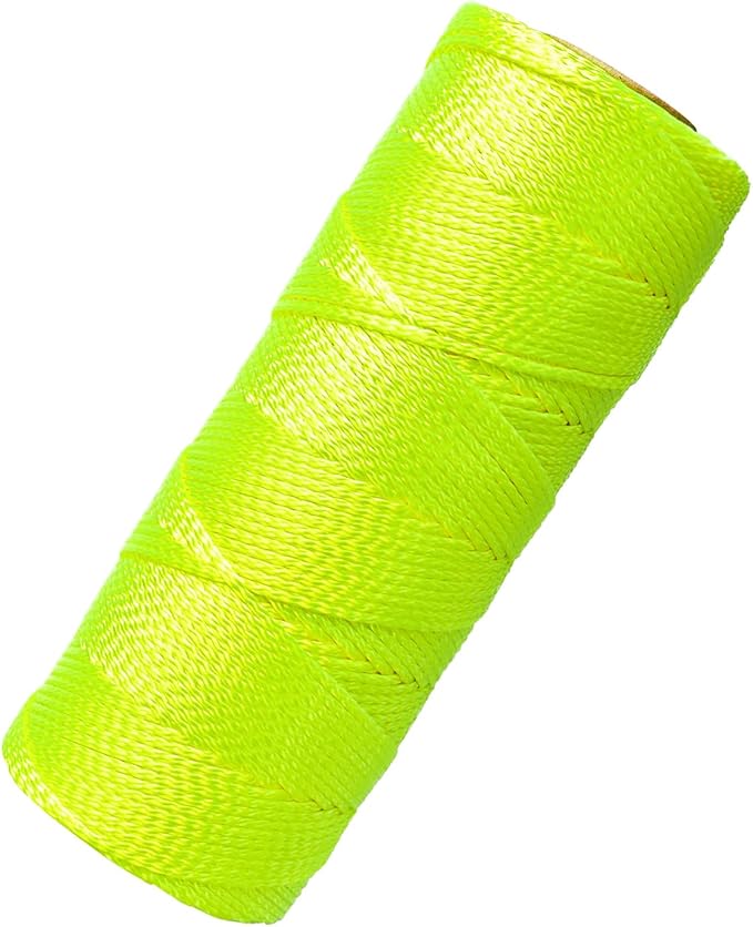 Mason Line String Line,600 Ft Length Nylon Twine,18 Braided Nylon String for Gardening Or Masonry Tools,Twine String for Gardening,Yellow
