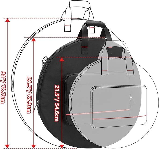 Heat Deflector Carrying Bag Compatible with Solo Stove Bonfire Heat Deflector 25”, Protective Accessory Bag with Handle & Pocket for Heat Deflector Transport and Storage, Dia: 26.5”, Medium