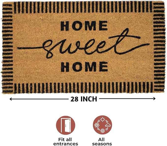 Folkulture Welcome Matt Outdoor | 16 x 28 Door Mats for Front Door Mat Outside Entrance | Eco Friendly | Welcome-Mats Cute | Coir Door Mats | Outdoor Decor for Home | Durable & Anti Slip cute doormats