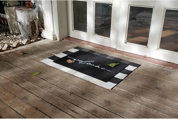 AAZZKANG Welcome Mat Door Mats Outdoor with Non Slip Rubber Backing Front Door Mat Easy to Clean Indoor Doormat for Entrance,High Traffic Areas,Patio 18"x30"