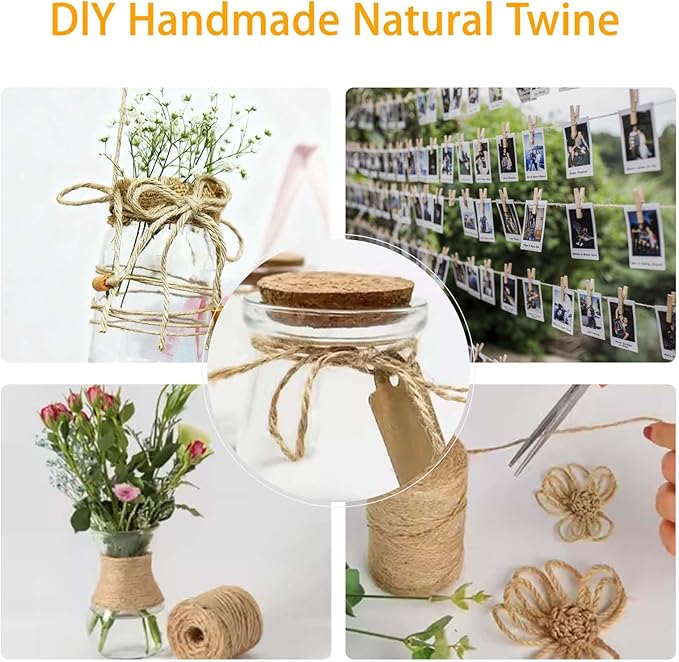 Natural Sisal Rope for Cat Scratcher, Durable Jute Twine for Cat Tree and Scratching Post Repair, Replacement Rope for Cat Tree, Cat Climbing Rope 4mm x 600ft