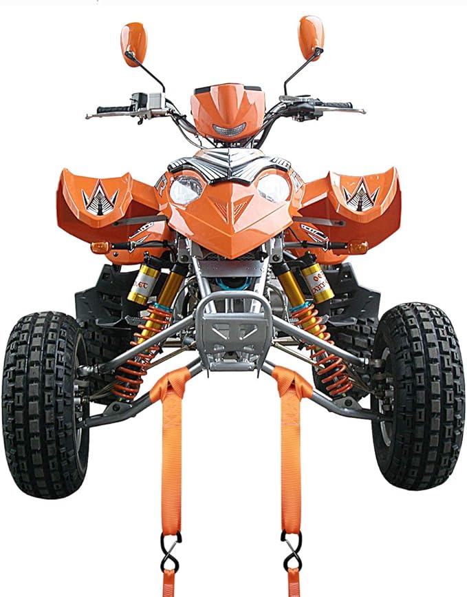 Soft Loops Tie Down Straps (4pk) 12,000lbs Max Strength 18"X1.7" Heavy Duty Motorcycle Tie Downs for use with Ratchet Strap - Secure Trailering of Motorcycles, Kayak, Jeep, ATV, UTV