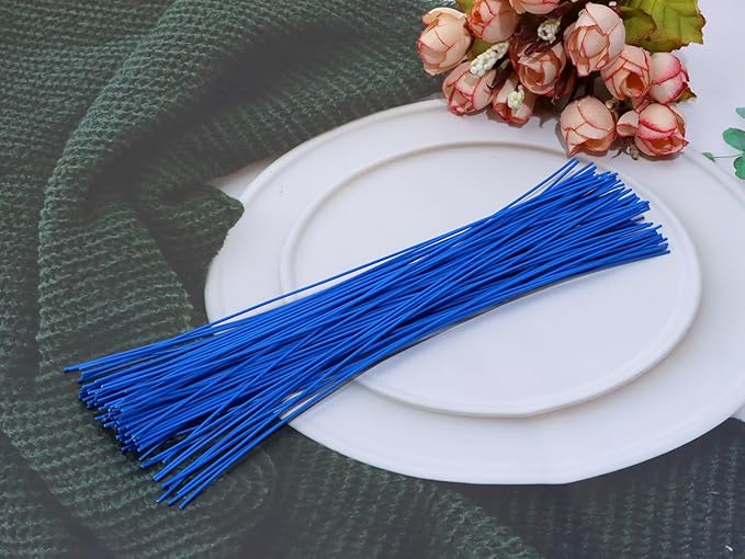Tupalizy 8 Inch Reusable Cable Ties Wire Twist Ties Garden Twine for Plastic Bags Electronics Cords Organizing Gardening Vines Climbing Plants Halloween Christmas Holiday Decors Crafts, 100PCS, Blue