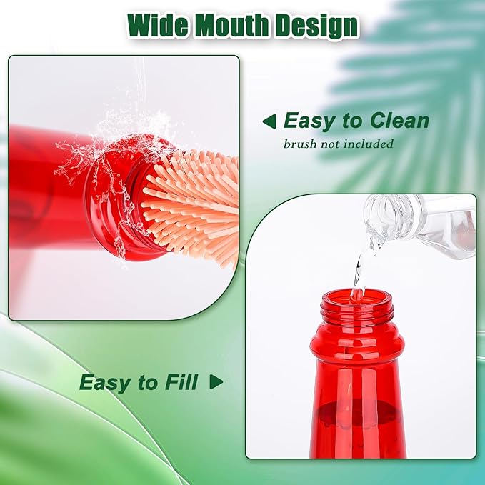 FEED GARDEN 10oz Plastic Hummingbird Feeders for Outdoors - 1 Pack Red, Ant & Bee Proof, 6 Feeding Ports, Easy Clean Red Nectar Feeders for Outside Hanging, Gifts for Christmas, Mom