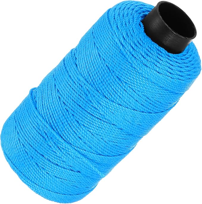 MECCANIXITY Nylon String 3 Strands Twisted Mason Line 1.5mm x 218 Yards Nylon Twine String for DIY Projects, Home Improvement, Gardening, Gift Wrapping, Christmas Party Supplies, Sky Blue