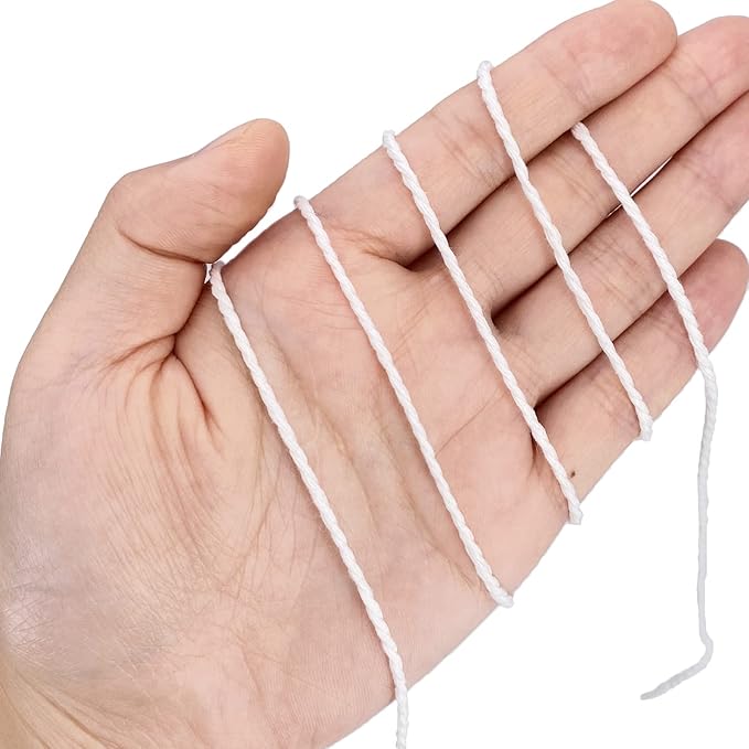 Butchers Twine String,500 Feet Natural Cotton Kitchen Twine String Cooking for Crafts Roasting Gift Wrapping DIY Decoration Gardening Packing Materials,Natural White