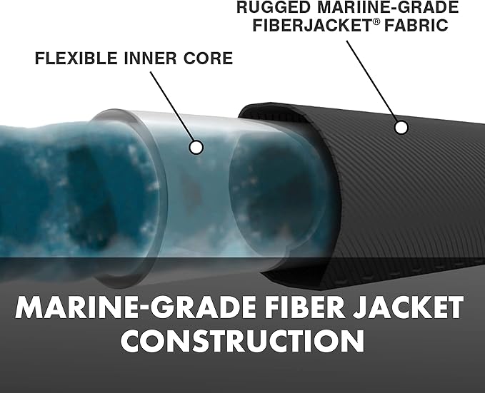 Aqua Joe AJFJH100-58-PRO FiberJacket Non-Expanding Kink-Free Garden, RV, Marine and Camper Hose, Ultra-Lightweight, Drinking Water Safe, 100-Foot x 5/8-Inch