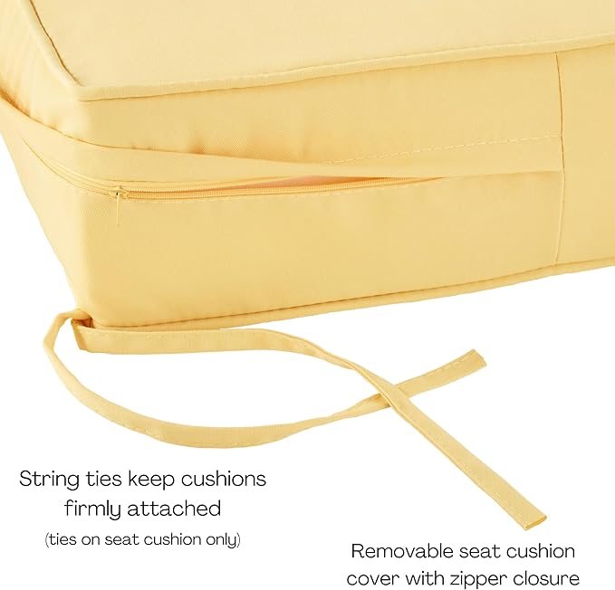 Greendale Home Fashions Outdoor Reversible 2-Piece Deep Seat Cushion Set, Sunburst