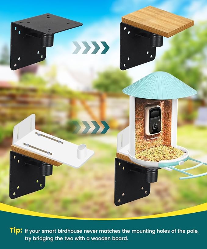 Heavy Duty Bird Feeder Pole - 60 Inch Adjustable Bird House Pole with Auger Base for Easy Install, 1 inch Diameter Metal Outdoor Mount Kit for Bluebird Houses, Hummingbird Feeders & Wildlife Watching
