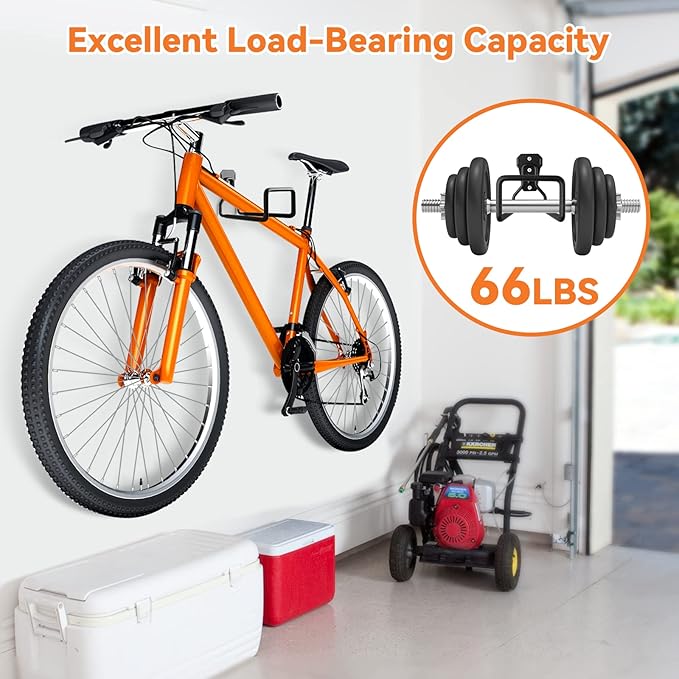 Hose Holder Stand Wall Mount, 4Pcs Heavy Duty Garden Hose Hanger Reel, Metal Water Pipe Tube Hooks Rack for Outside Yard, Garage, Storage Organizer - Black