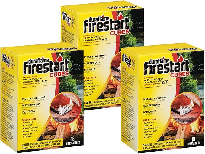 Duraflame Firestart Cubes Firelighters, 18 Pack (3 Pack)