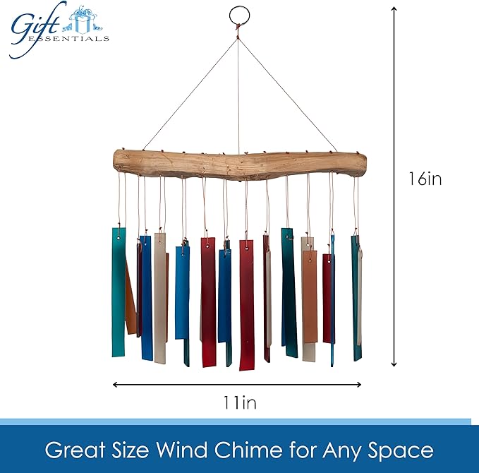 Blue Handworks Rectangle Glass Wind Chime Retro