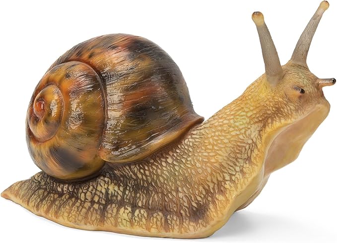 Garden Snail Sculpture, Reptile Resin Sculpture, Suitable for Outdoor Courtyard Pond Garden Lawn Decor Landscape, is The for Garden Enthusiasts (7 inches)