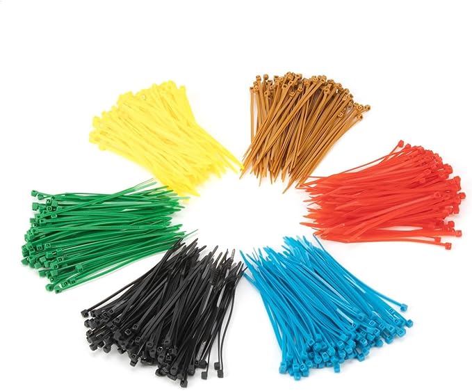 XINGO 1400 PCS Colored Zip Ties 8 Inch, Multicolor Zip Ties, Mix Packed 14 Color Plastic Wire Ties Assortment for Home Office Garden Garage and Workshop
