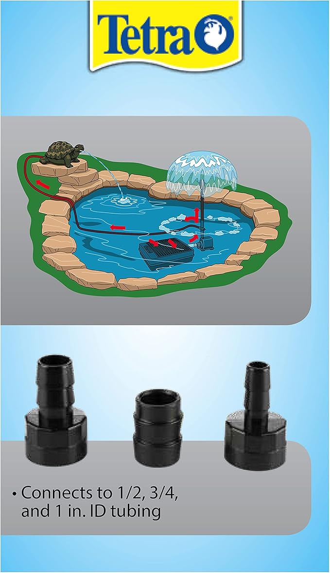 TetraPond Pond Pump Fountain Set, Spray/Bell/Frothy Patterns