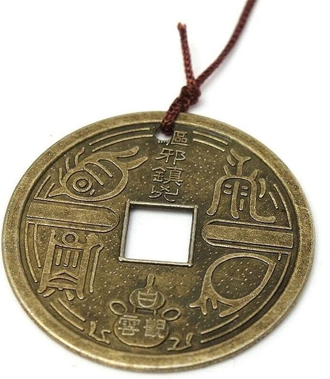 Lucky Wind Chimes Fengshui Bell Copper Alloy Dragon Bell 6 Bells Hanging Wind Bell for Home Garden Hanging Good Luck Blessing
