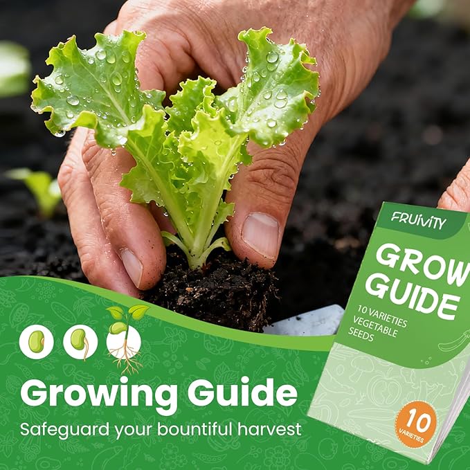 10 Heirloom Seeds Variety Pack - 3200+ Non-GMO Seeds for Planting Vegetables, Indoor Outdoor Garden Seed Starter Kit, Valentines Easter Unique Gift for Mother, Women, Mom, Friend, Her