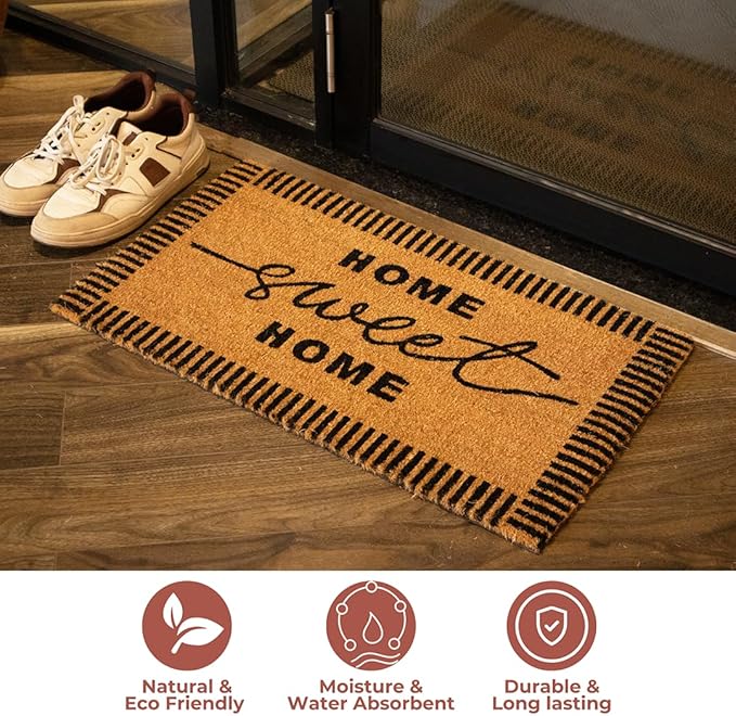 Folkulture Welcome Matt Outdoor | 16 x 28 Door Mats for Front Door Mat Outside Entrance | Eco Friendly | Welcome-Mats Cute | Coir Door Mats | Outdoor Decor for Home | Durable & Anti Slip cute doormats