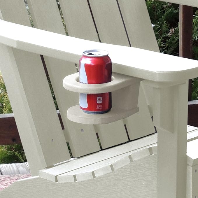 highwood Screw-On Cup Holder for Adirondack Chairs, Whitewash