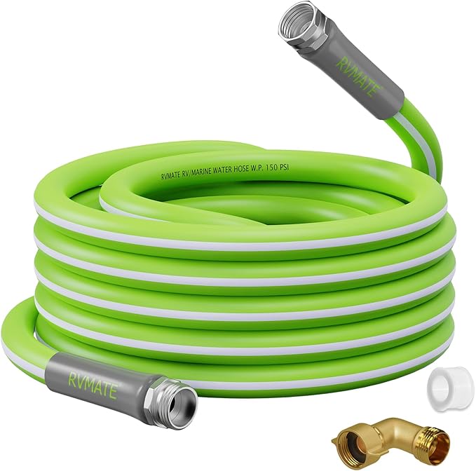 RVMATE RV Water Hose 35FT, 5/8” Inner Diameter Drinking Water Hose Lead-free, No Leaking Garden Hose For RV/Trailer/Camping, RV Accessories