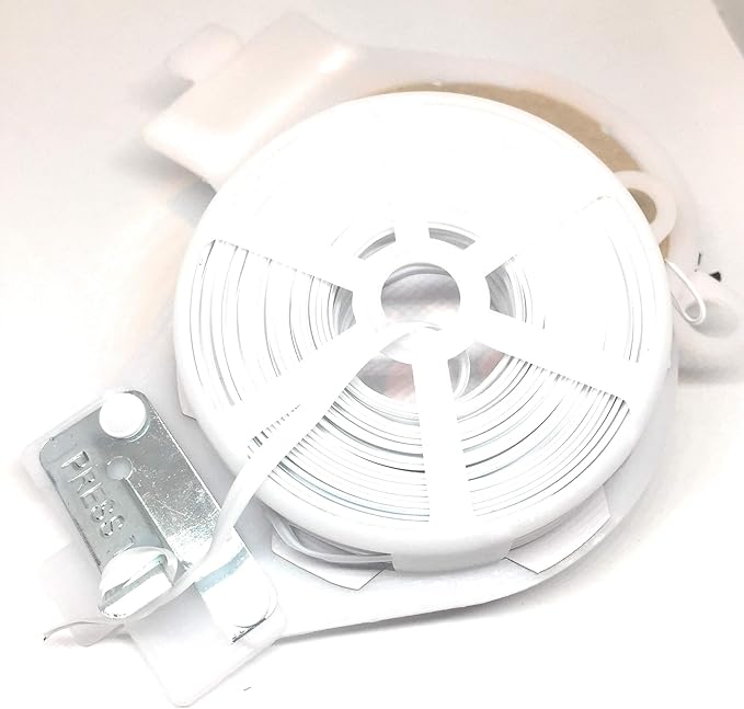 Weststone 1pcs 65ft (20m) White Plastic Twist Tie Roll with Cutter - Flat