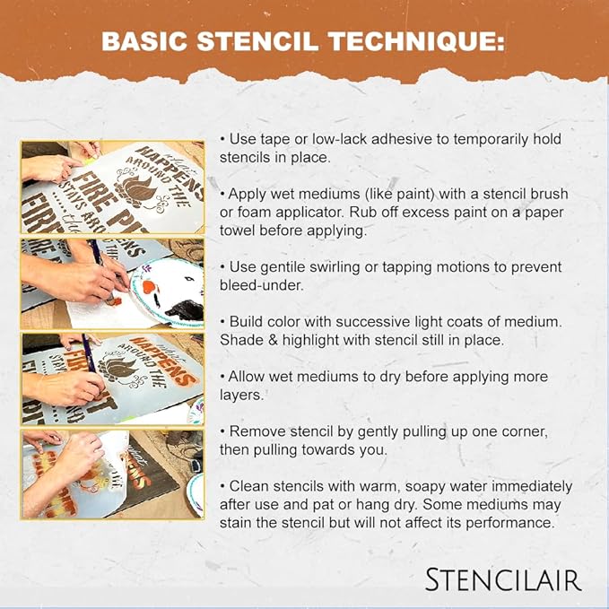 Herb Label Stencil for DIY Garden Markers, Reusable Mylar Template, Ideal for Plant Identification and Craft Projects - Size A3 (11.7" x 11.7")