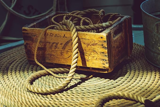 Jute Rope Garden Twine String Indoor and Outdoor DIY Twisted Manila Rope Home Decor Crafts for Gardening Thick Rope Natural Nautical Nemp Strong Jute Rope (25, 1/4 inch (6mm))