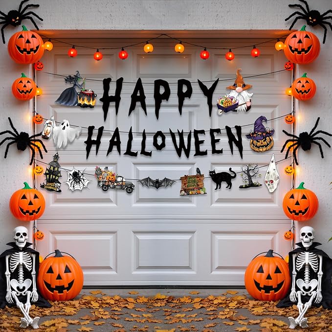 Halloween Banner Happy birthday Halloween Banner Party Decorations Party Supplies Decoration Birthday Decorations Baby Shower Unisex Decoration