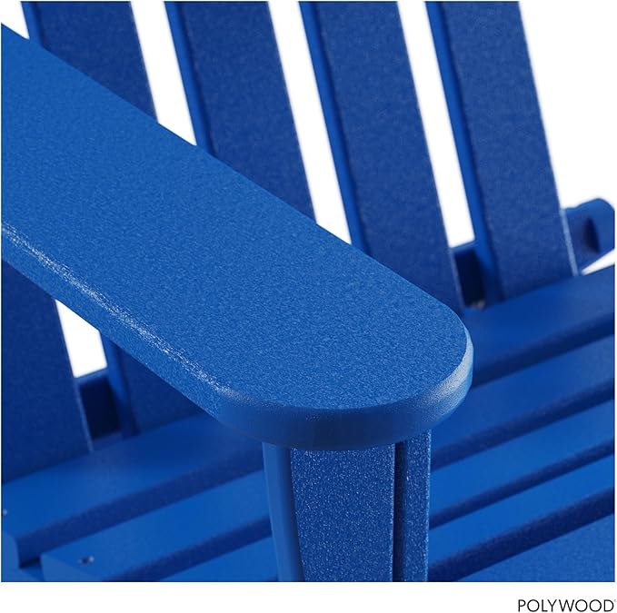 POLYWOOD AD5030PB Classic Folding Adirondack Chair, 35.00" x 29" x 35.00", Pacific Blue