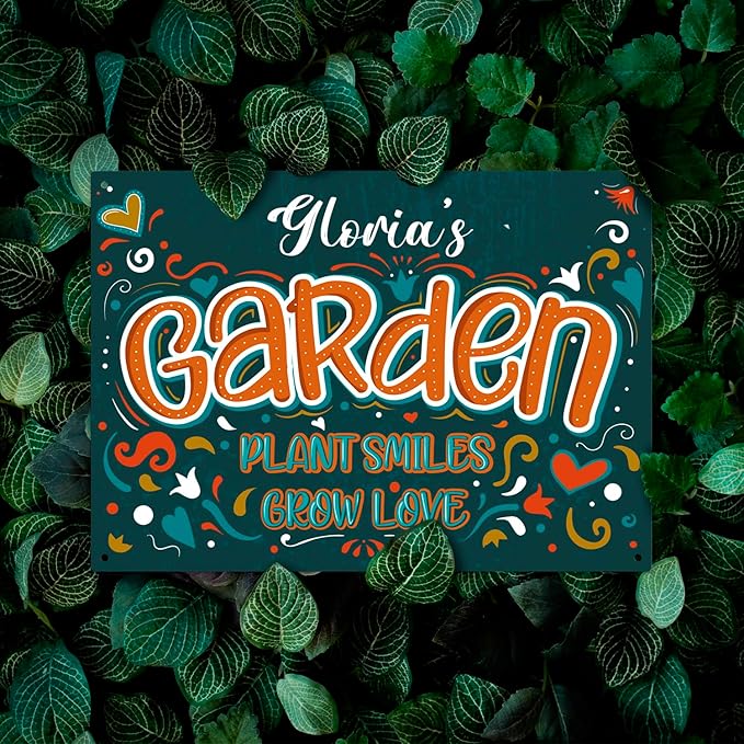 Custom Garden Signs, Personalized Sign For Garden, Mom, Her Or Girlfriend Sign, 18x24 Inches, Rust Free .063 Aluminum, Fade Resistant, Made in USA by Sigo Signs