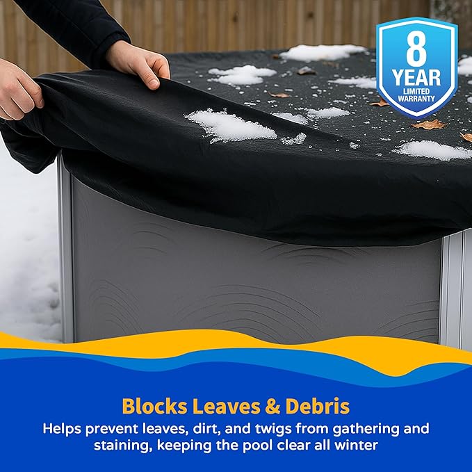 Blue Wave 8-Year 24-ft Round Above Ground Pool Winter Cover