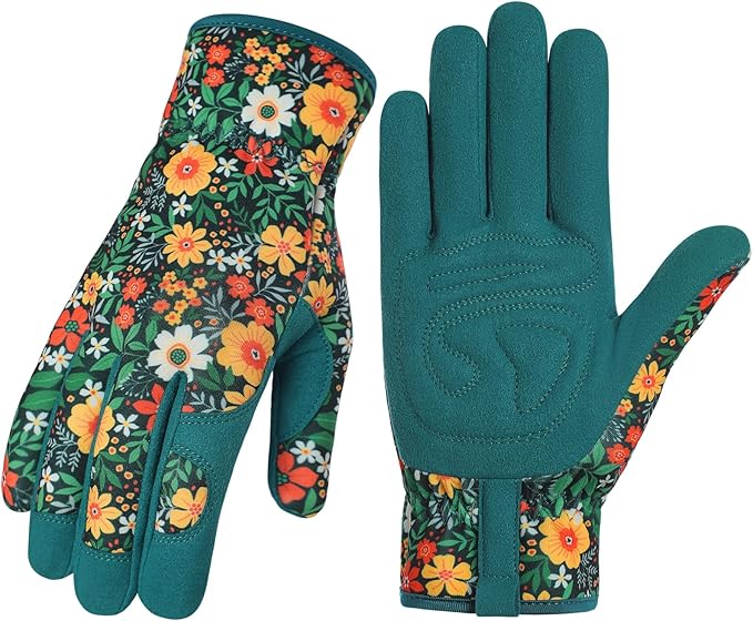 Tavaleu Gardening Gloves for Women, Thorn Proof Puncture Resistant Leather Garden Gloves, Breathable Working Gloves