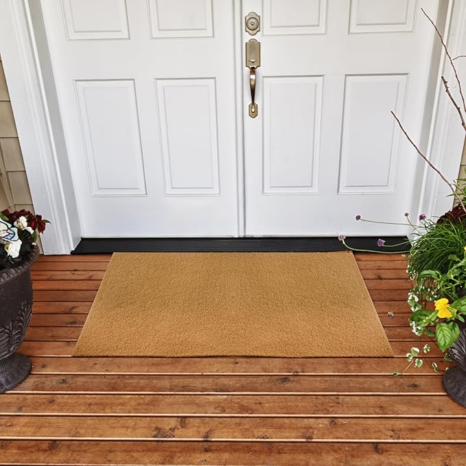 Blank Door Mat for Crafting and Painting, Artificial Coir Doormat Outdoor, Non-Slip Rubber Backing Welcome Mat for Indoor/Outdoor Front Porch Entryway (30x17 Inch)
