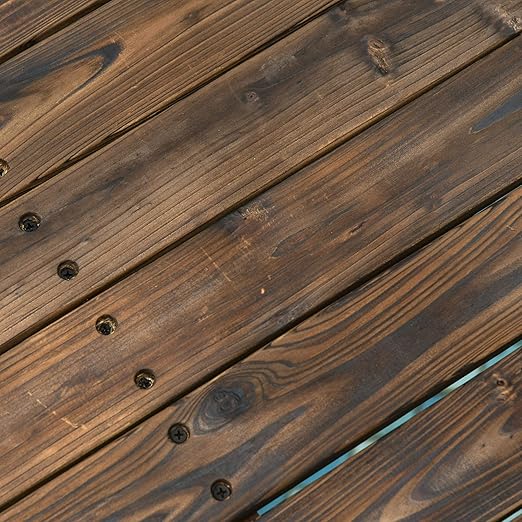 7.5' Fir Wood Garden Bridge with Side Railings, Arched Walkway for Backyards, Gardens Streams, Carbonized Finish, Max Load 505 lbs, 89.75” L x 29.5” W x 43.25” H
