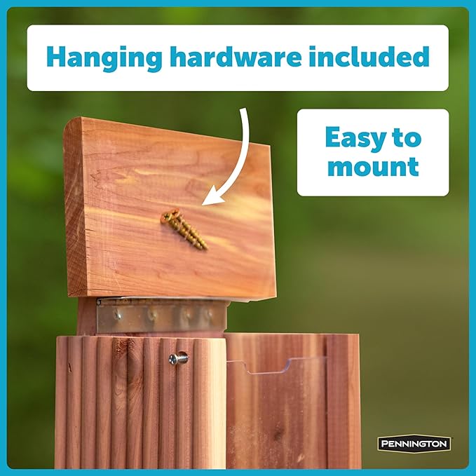 Pennington Cedar Squirrel Snacker Feeder, 2.75 LB Capacity