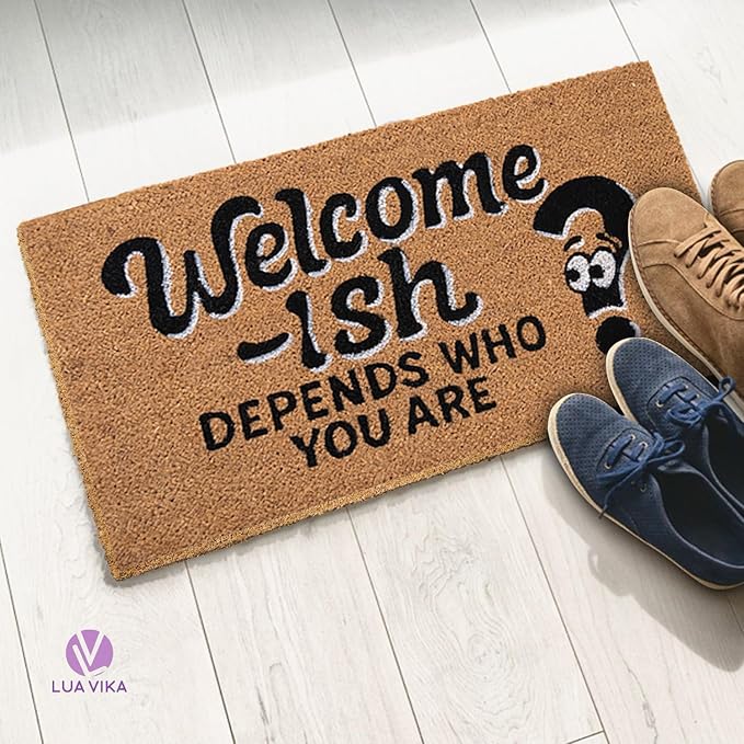 Coir Doormat Outdoor Entrance - Welcome - 17"x30" - Funny Door mats Outside - Welcome mat Funny - Indoor/Outdoor Doormat