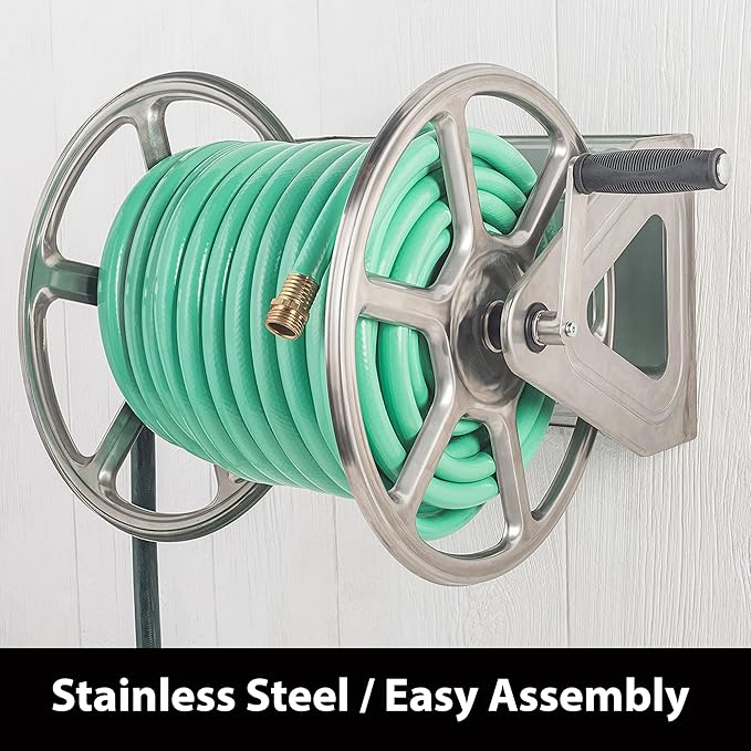 Liberty Garden Products 709-S2 Hose Reel, Stainless Steel