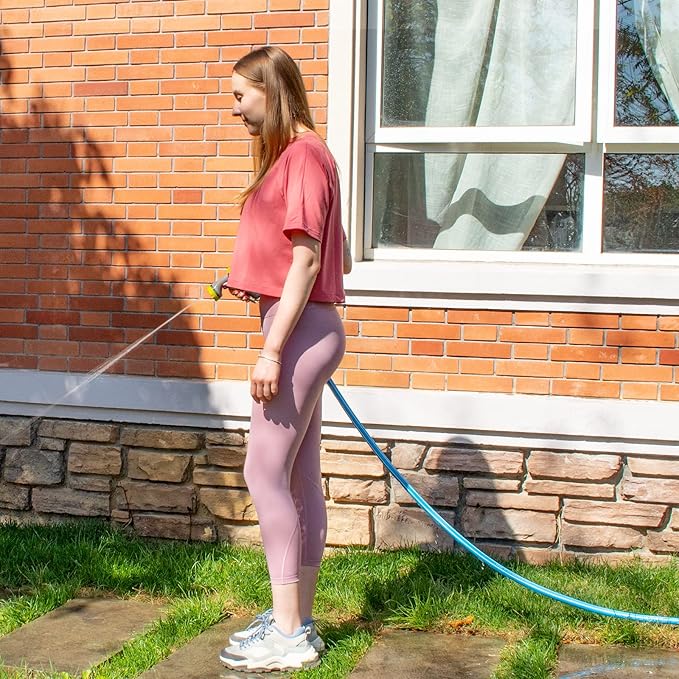 Fevone Kink Free Garden Hose 75 ft, All Weather Flexible, Heavy-Duty & Durable, Leak-Free Connection