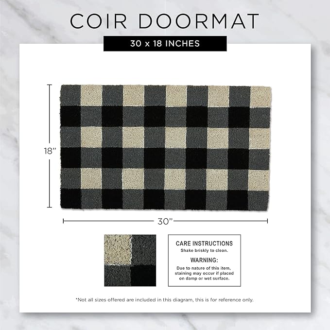 DII Natural Coir Doormat Outdoor Welcome Mat, 17x29, for The Birds