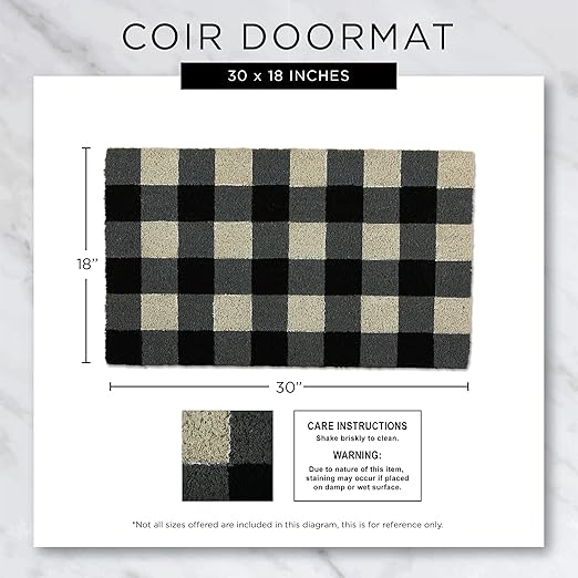 DII Animal Collection Natural Coir Doormat, 17x29, Bear Country