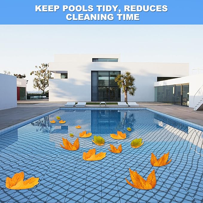 Pond Netting, 14 x 14 FT Pond Net for Koi Ponds, Garden Pool Fine Mesh Pond Netting for Leaves, Protects Koi Fish from Birds Cats Predators, with 14 Stakes and 30 Cable Zip Ties