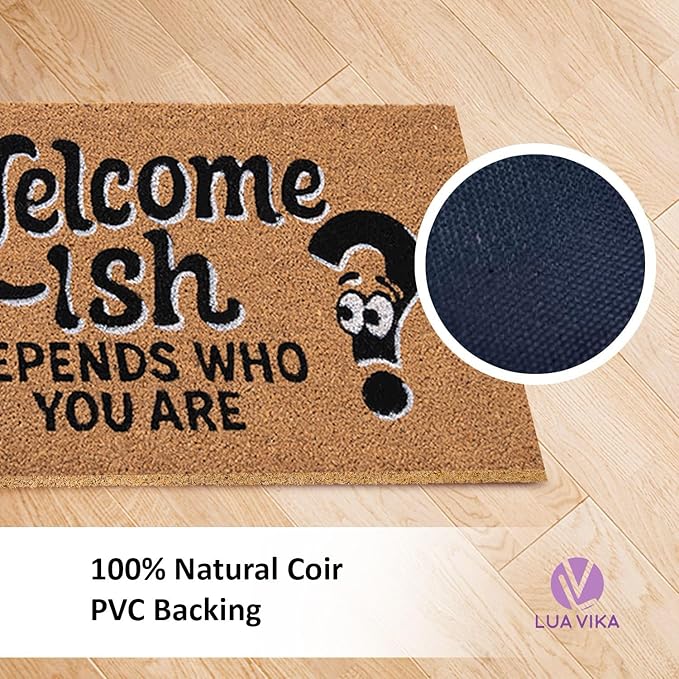 Coir Doormat Outdoor Entrance - Welcome - 17"x30" - Funny Door mats Outside - Welcome mat Funny - Indoor/Outdoor Doormat