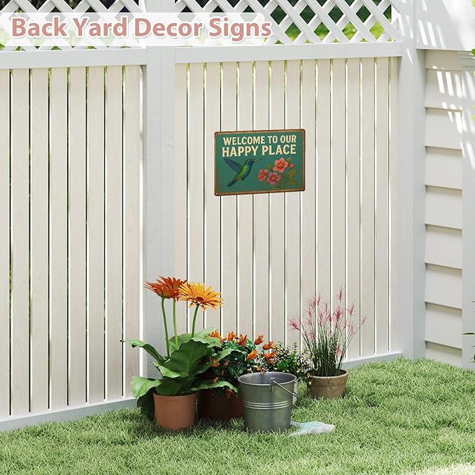 MAMAGIFTREE Funny Garden Signs Outdoor Decor Christmas Gifts for Plant Lovers,8x12 Inch Metal Signs,Gardening Gifts for Women Garden Decor, for Yard Patio Shed Outdoor Indoor Decor