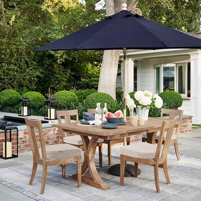 Topotdor Outdoor Chair Cushions Set of 2, Waterproof Patio Chair Cushions for Outdoor Furniture, Round Corner Seat Chair Pads with Ties for Patio Garden Dining Office, 17"x16"x2", Beige