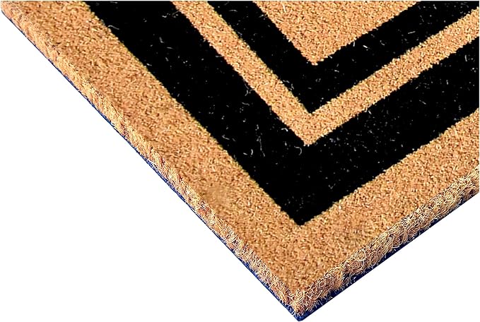 Calloway Mills 152963672F Black Border 36" x 72" Monogram Doormat Letter (F)