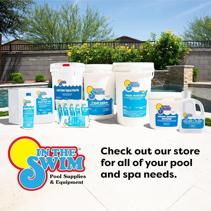 In The Swim Opening Kit and Chlorine Bundle - Pre-Measured Opening Kit for Easy Use - 10 Pound Bucket of 3-Inch Stabilized Chlorine Tablets - Inground and Above Ground Pools Up to 7,500 Gallons